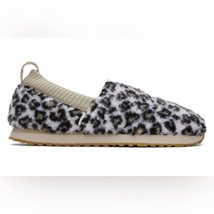 Toms Womens Alpargata Resident Egret Snow Leopard Fleece